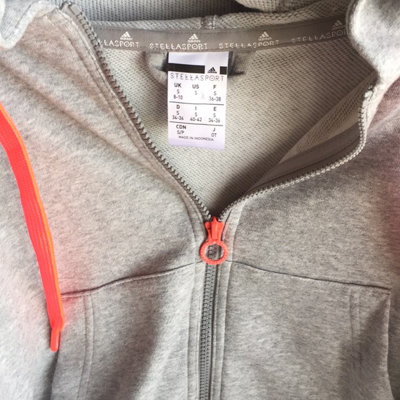 Stella McCartney for Adidas Gray Logo Hoodie Rare  Never Used - Picture 3 of 5
